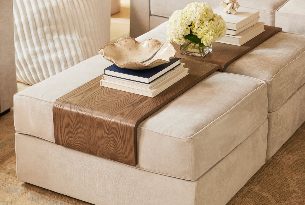 Lovesac Sactionals Table in Weathered Ash
